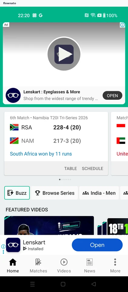 Cricbuzz: Open More