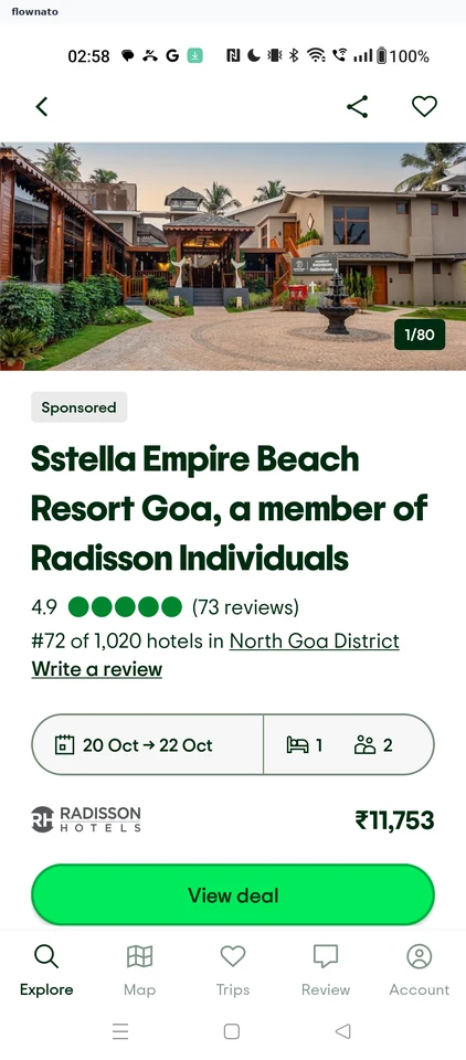 Tripadvisor: Review the hotel
