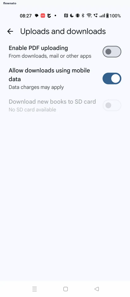 Google Play Books: Uploads and downloads
