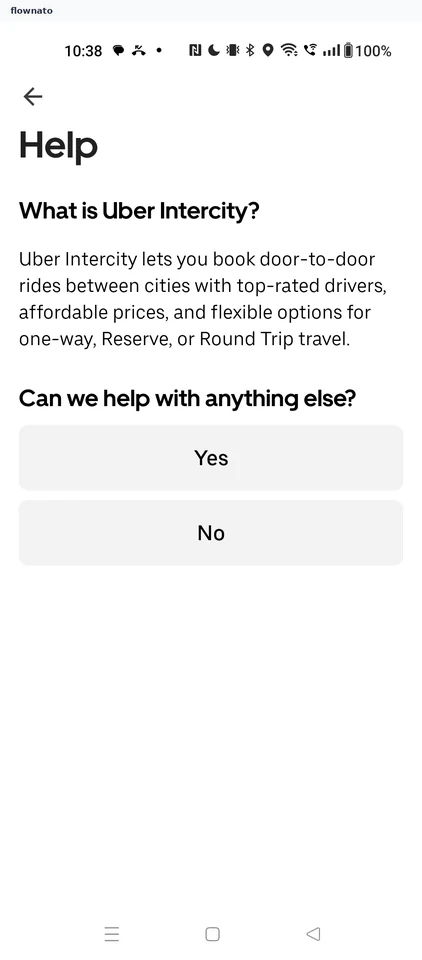 Uber: FAQ article