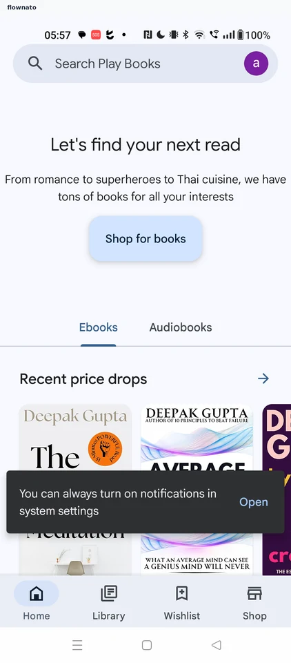 Google Play Books: Home