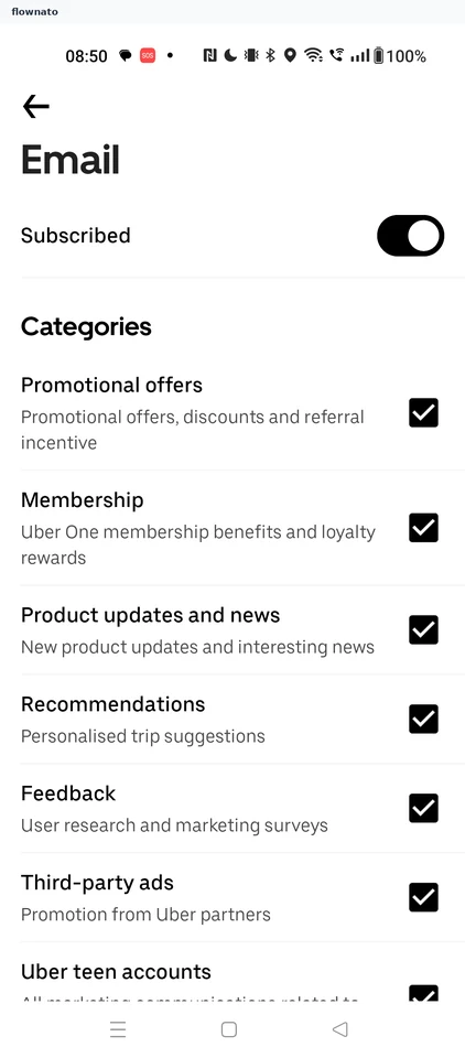 Uber: Email