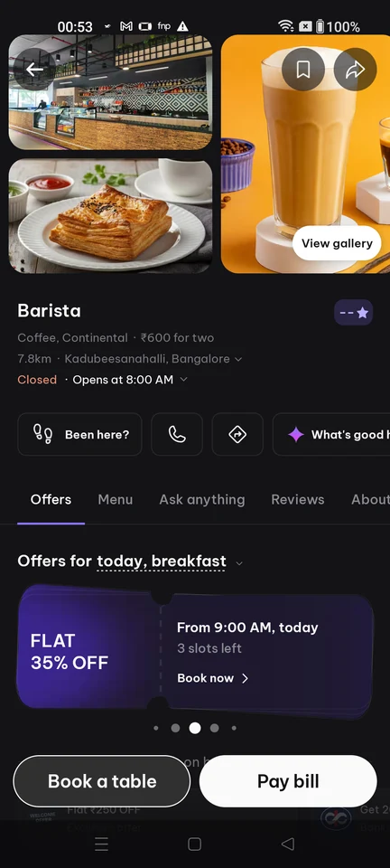 District Restaurant details