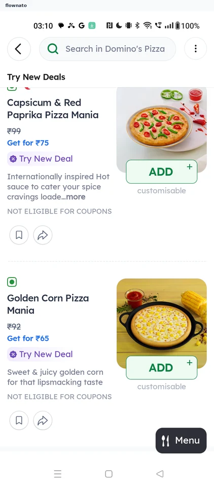 Zomato: Pick a deal pizza