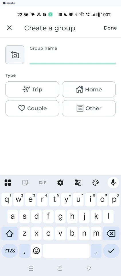Splitwise: Create a group form