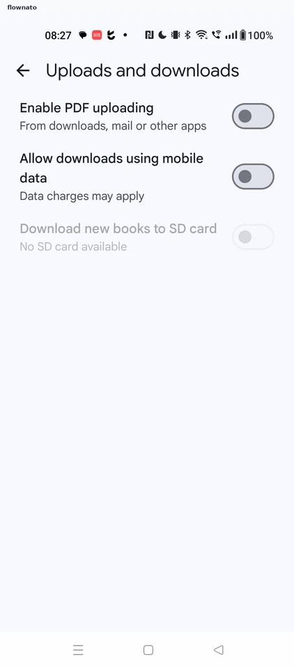 Google Play Books: Uploads and downloads