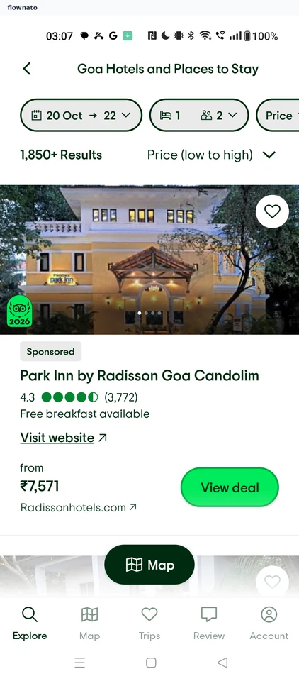 Tripadvisor: See cheapest first