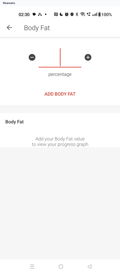 Healthify: Body Fat entry