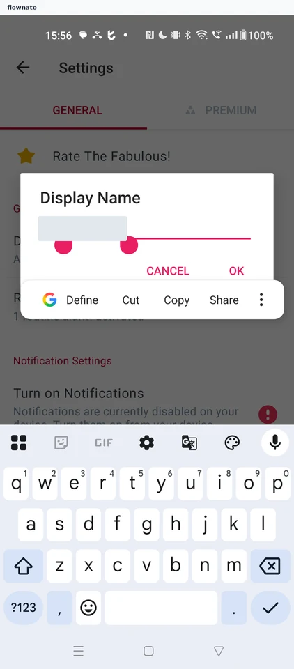 Fabulous: Settings