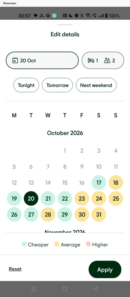 Tripadvisor: Choose check-out