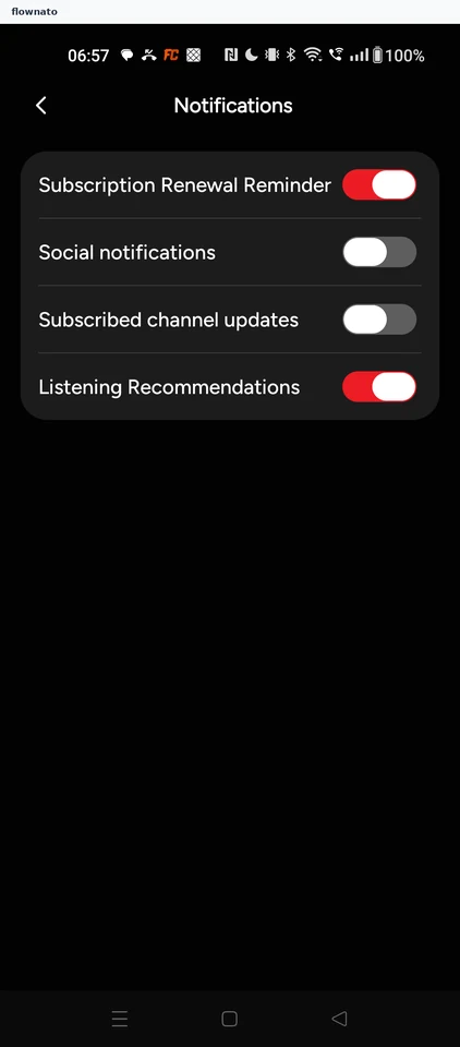 Kuku FM: Recommendations turned on