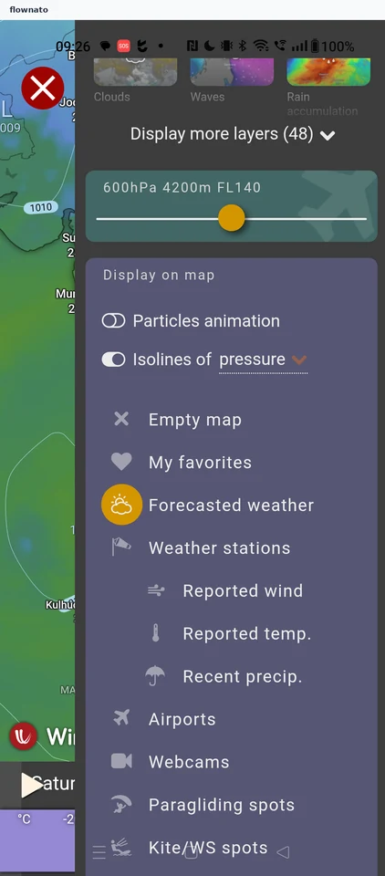 Windy: Menu
