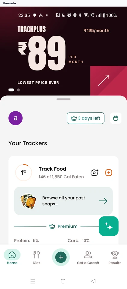 Healthify: Add more food from Home