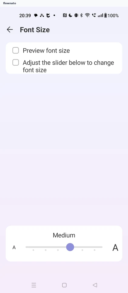 TickTick: Font size