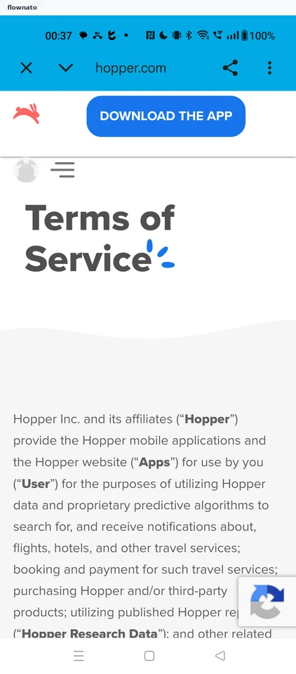 Hopper: Terms of Service
