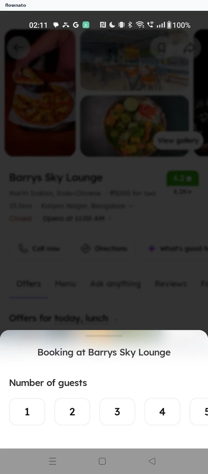 Zomato: Number of guests