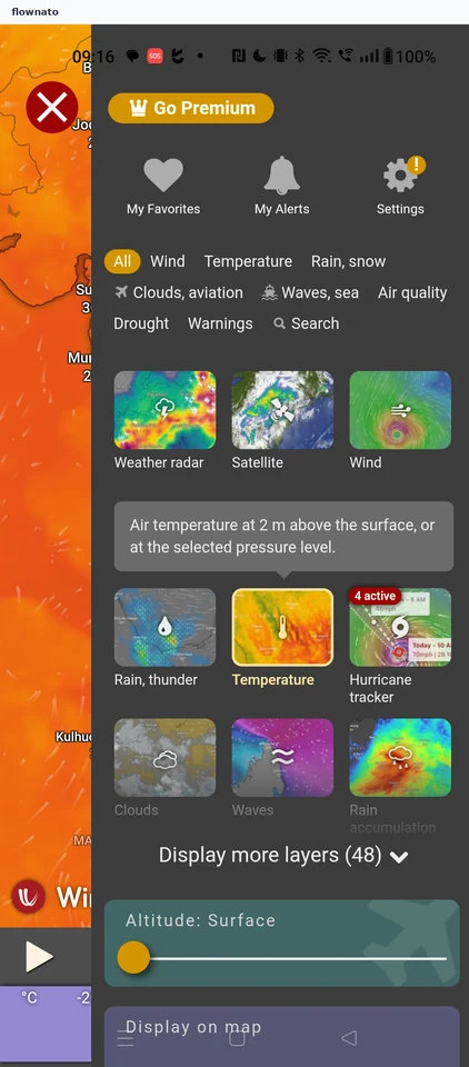 Windy: Menu