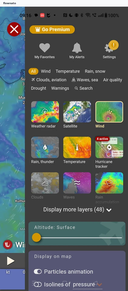 Windy: Menu